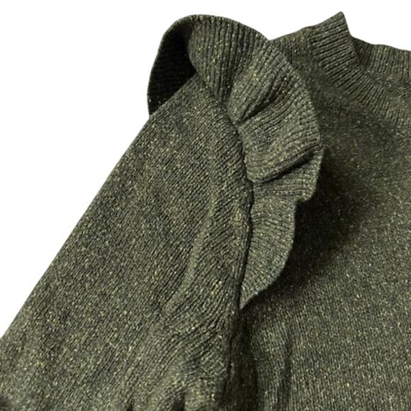 Club Monaco Sweater Dress Ruffle Wool Silk Blend Extra - Picture 9 of 12